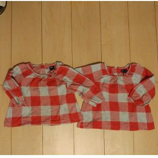 ベビーギャップ(babyGAP)のbabyGAP　ギンガムチェックチュニック　80&90セット(Tシャツ/カットソー)