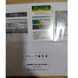 阪急電車株主優待　乗車カード　グループ優待券(遊園地/テーマパーク)