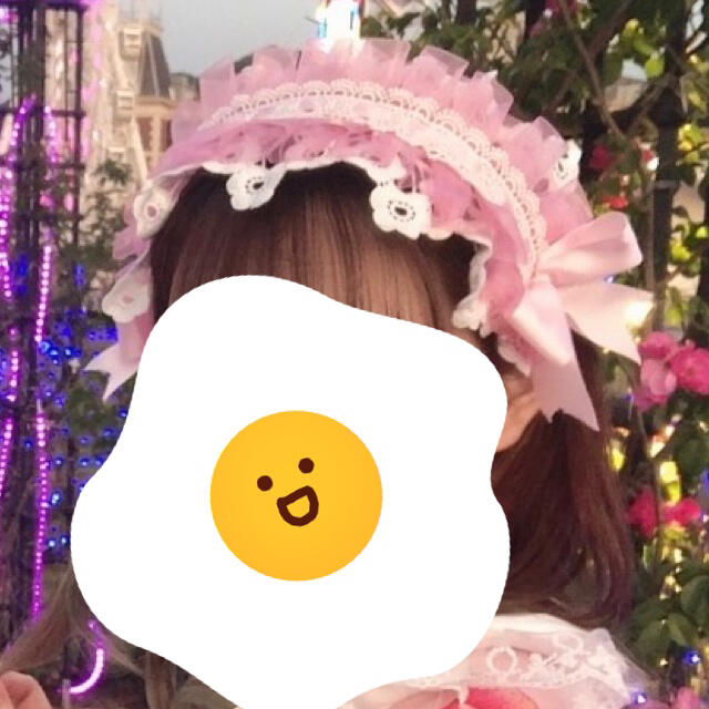 ヘッドドレス　ロリータ　ピンク エンタメ/ホビーのコスプレ(小道具)の商品写真