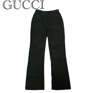 GUCCIロゴ濃紺美ラインフレアパンツ42新品同様グッチGG柄 - educationessentials.uwe.ac.uk