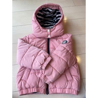 プチバトー(PETIT BATEAU)のプチバトー♡ダウン　ピンク　美品　４a  ３歳さんおすすめ(カーディガン)