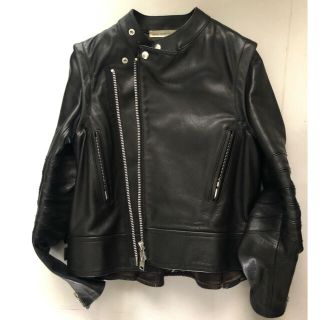 サカイラック(sacai luck)のsacai luck レザーライダース(ライダースジャケット)