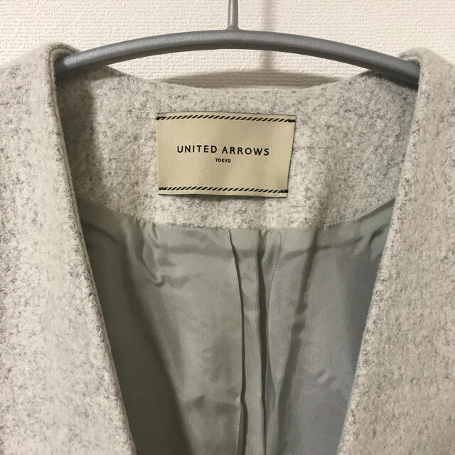 UNITED ARROWS(ユナイテッドアローズ)のUNITED ARROWS UBCB パイルジャカード Vノーカラー ジャケット レディースのジャケット/アウター(ノーカラージャケット)の商品写真