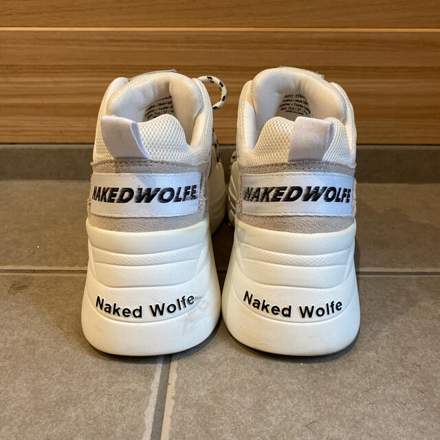 ネイキッドウルフ　naked wolfe 白　スニーカー　厚底 レディースの靴/シューズ(スニーカー)の商品写真