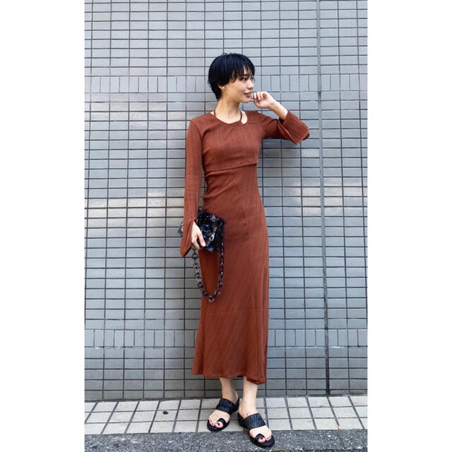 きれい mame kurogouchi ワンピース ボルドー | dizmekaro.com
