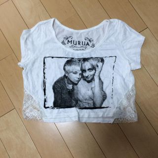 ムルーア(MURUA)のMURUA Tシャツ ショート丈 サイドレース(Tシャツ(半袖/袖なし))