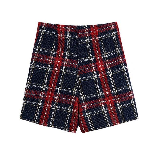 ZARA - 🌰9月新作🌾5781◇レトロ チェック柄 ショートパンツの