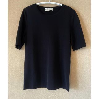 バレンシアガ(Balenciaga)のBALENCIAGA バレンシアガ　美品　シルク100%ブラック半袖ニット(ニット/セーター)