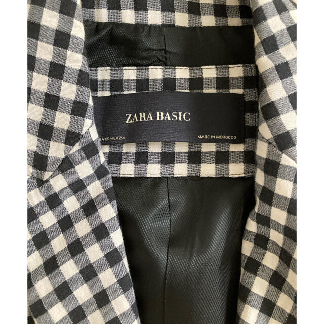ZARA(ザラ)のZARA ギンガムチェック　テーラードジャケット レディースのジャケット/アウター(テーラードジャケット)の商品写真