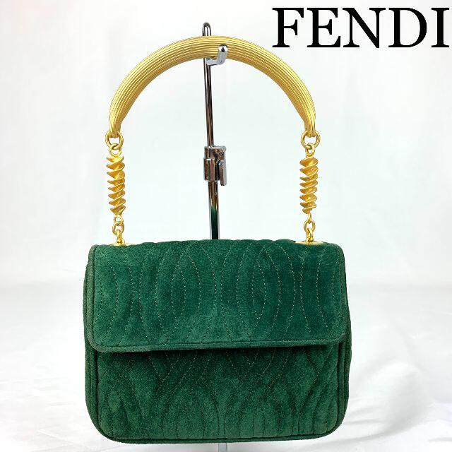 FENDI VINTAGE 希少 ベロア ハンドバッグ