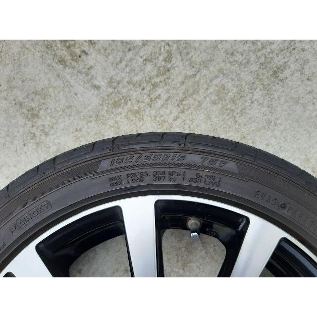 【値下げ】ﾏﾅﾚｲｽﾎﾟｰﾂ ﾕｰﾛｽﾋﾟｰﾄﾞ BL-10 165/55R15 自動車/バイクの自動車(タイヤ・ホイールセット)の商品写真