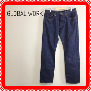 グローバルワーク(GLOBAL WORK)の美品　GLOBAL WORK グローバルワーク　ストレートデニム　ジーンズ　L(デニム/ジーンズ)