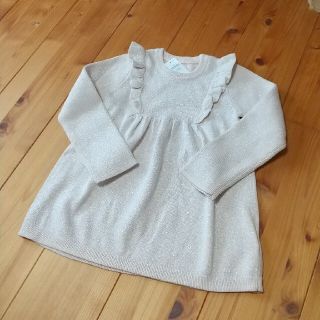 ベビーギャップ(babyGAP)の新品 babygap ラメ入りニットワンピース110(ワンピース)