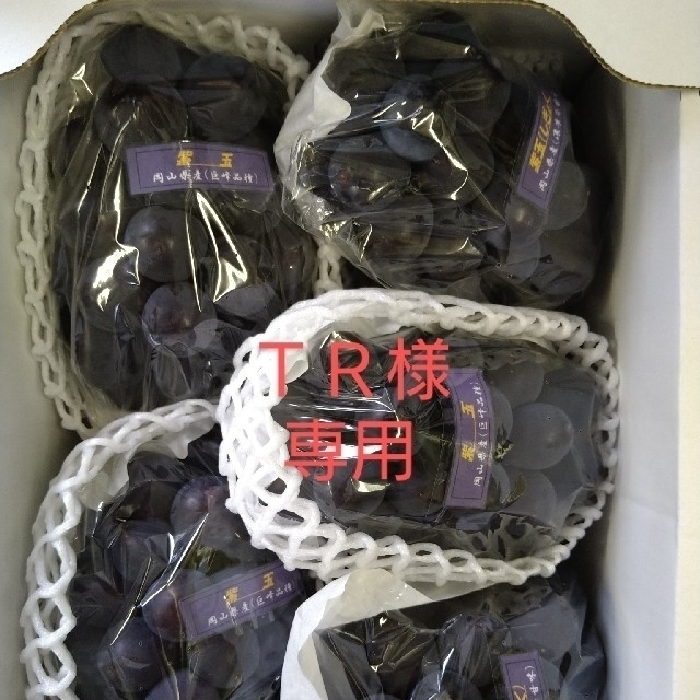 ＴＲ様　専用　ブドウ　岡山県産　紫玉２k　１箱（５〜６房入） 食品/飲料/酒の食品(フルーツ)の商品写真