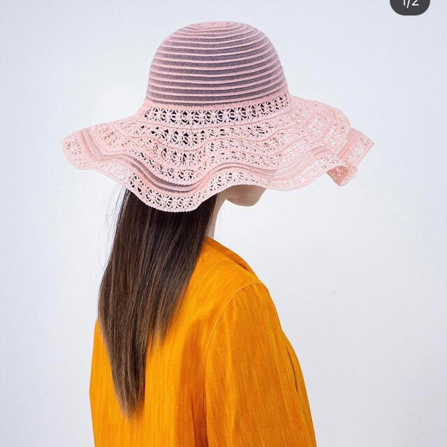 vintage - see-through pink hat レディースの帽子(ハット)の商品写真