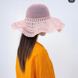 vintage - see-through pink hat(ハット)