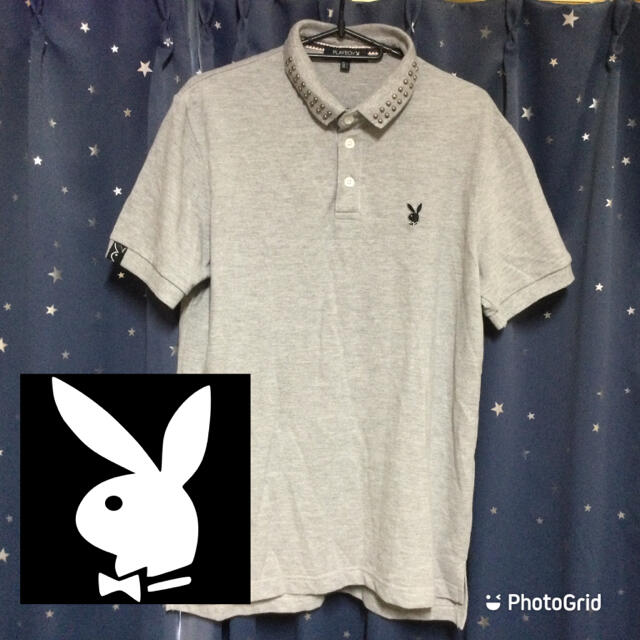 PLAYBOY(プレイボーイ)の★早い者勝ちSALE！★スタッズ付き PLAY BOY ポロシャツ メンズのトップス(ポロシャツ)の商品写真