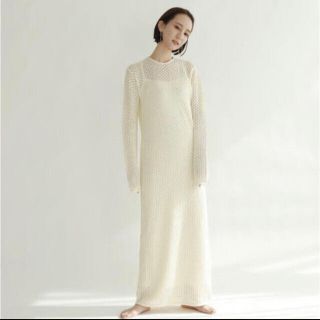 トゥデイフル(TODAYFUL)のlouren vintage lace knit dress(ロングワンピース/マキシワンピース)