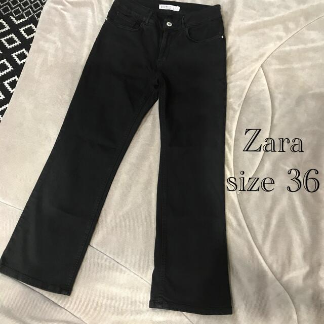 ZARA ザラ ダメージデニム 黒スキニー ジーパン 黒デニム デニム 36