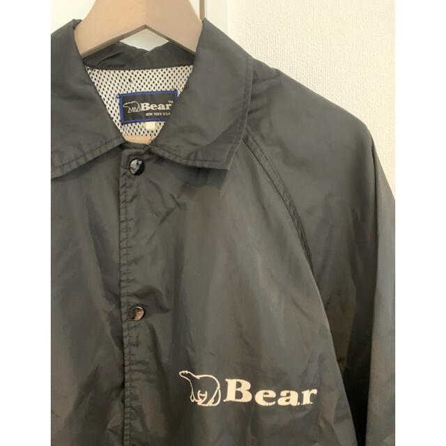 Bear USA(ベアー)のBear コーチジャケット　ブラック　裏ロゴ メンズのジャケット/アウター(ナイロンジャケット)の商品写真