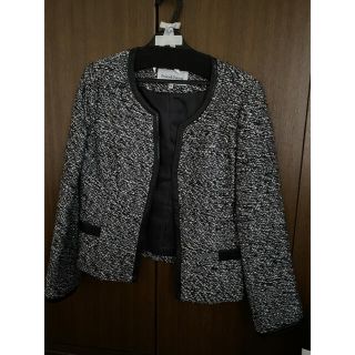 ピンキーアンドダイアン ツイードジャケット ノーカラージャケット