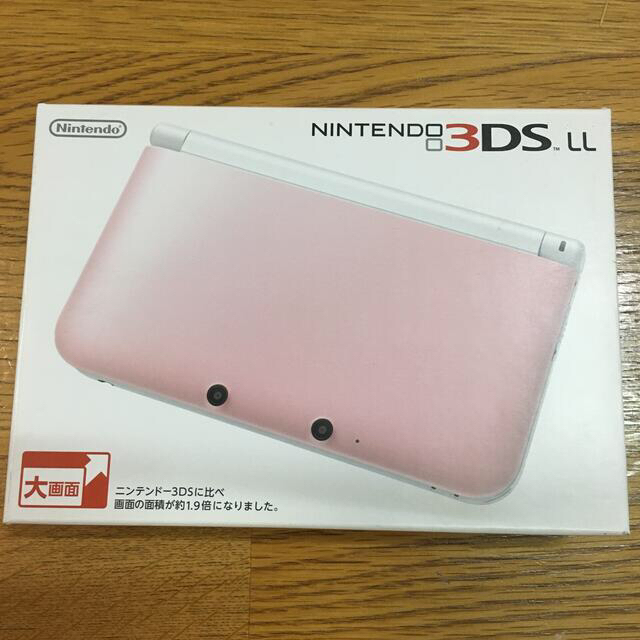 ニンテンドー3DS(ニンテンドー3DS)のNintendo 3DS  LL 本体ピンク/ホワイト エンタメ/ホビーのゲームソフト/ゲーム機本体(携帯用ゲーム機本体)の商品写真