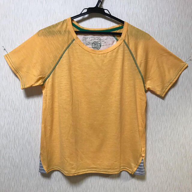 イエローＴシャツ★Ｍ★USED レディースのトップス(Tシャツ(半袖/袖なし))の商品写真