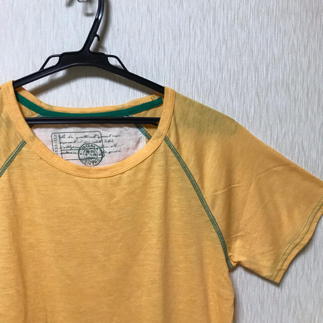 イエローＴシャツ★Ｍ★USED レディースのトップス(Tシャツ(半袖/袖なし))の商品写真