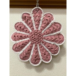 ハンドメイド　お花　円座　マーガレット(雑貨)