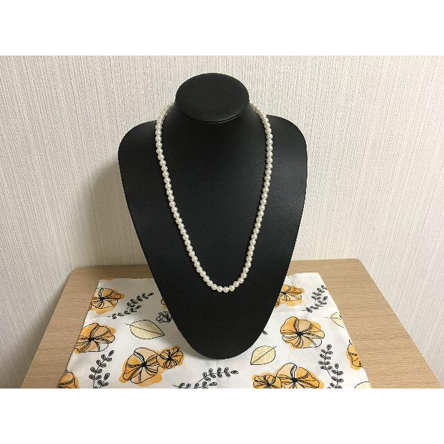 【パールネックレス　冠婚葬祭にも】合わせやすいシンプルデザイン！ レディースのアクセサリー(ネックレス)の商品写真