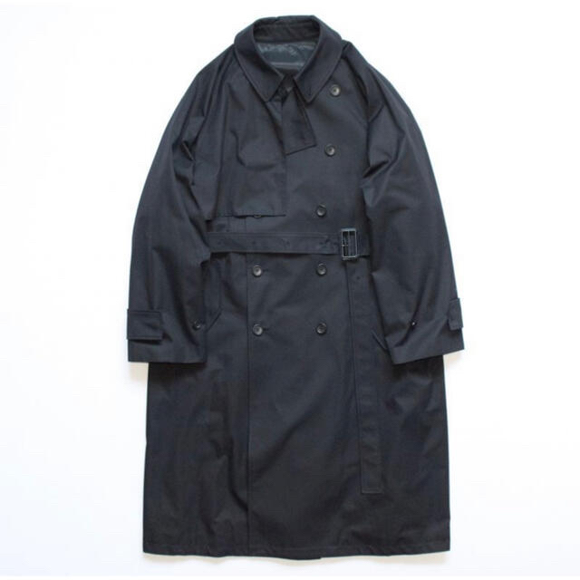 stein LAY OVERSIZED OVERLAP COAT BLACK