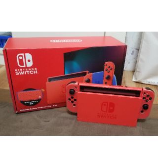 ニンテンドースイッチ(Nintendo Switch)のNintendo Switch マリオ レッド×ブルー セット 【美品】(家庭用ゲーム機本体)