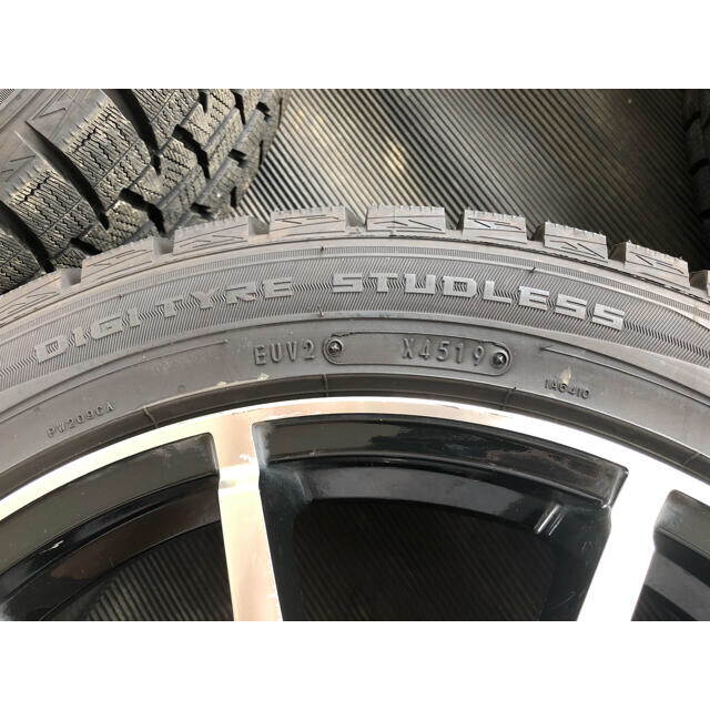 DUNLOP(ダンロップ)の2019年製スタッドレス&ホイール4本セット　cx-3、ヤリスクロス等 自動車/バイクの自動車(タイヤ・ホイールセット)の商品写真