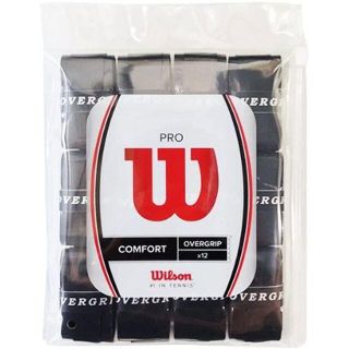 ウィルソン(wilson)の①ウィルソン　【国内正規品】プロオーバーグリップ　ブラック　１２本入(その他)