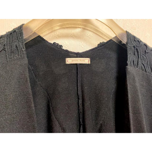 ZARA(ザラ)の試着のみ✨BLACKバッグレースが可愛いドルマンガーデ🖤size M レディースのトップス(カーディガン)の商品写真