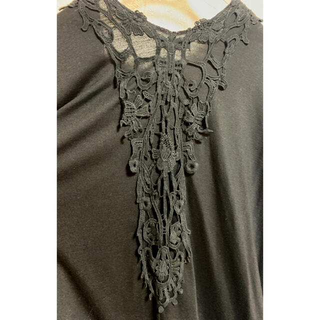 ZARA(ザラ)の試着のみ✨BLACKバッグレースが可愛いドルマンガーデ🖤size M レディースのトップス(カーディガン)の商品写真