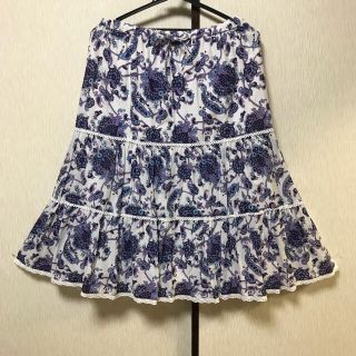 イッカ(ikka)のペイズリー柄のギャザースカート❤︎Ｍ❤︎USED(ロングスカート)