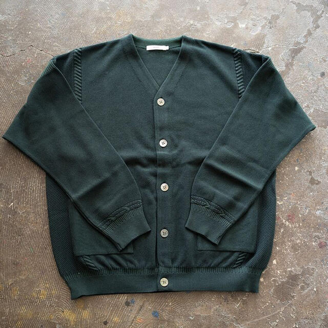 メンズYASHIKI 2021ss Soyokaze Cardigan (GREEN)