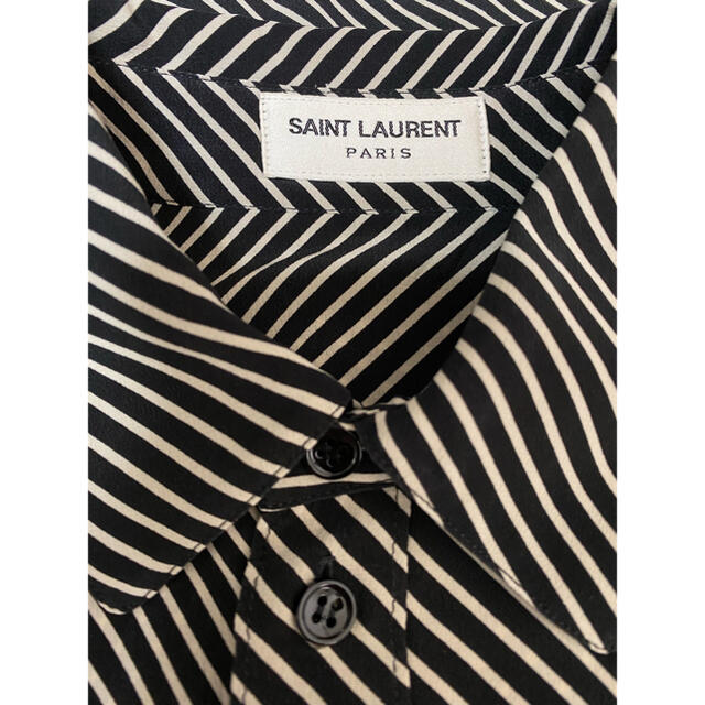 Saint Laurent(サンローラン)の美品 SAINT LAURENT PARIS エディ・スリマン シルクブラウス レディースのトップス(シャツ/ブラウス(半袖/袖なし))の商品写真