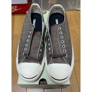 コンバース(CONVERSE)のジャックパーセル グレンチェック 27.5 ブラウン Jack Purcell(スニーカー)