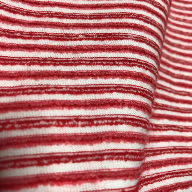 日本製★赤色の大きめボーダーTシャツ レディースのトップス(Tシャツ(半袖/袖なし))の商品写真