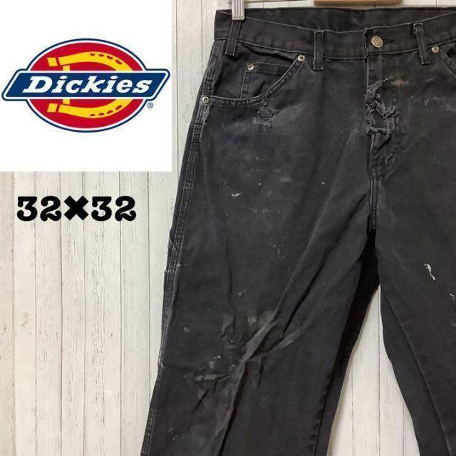 Dickies(ディッキーズ)のディッキーズ　ペインターパンツ　ワークパンツ　ブラック　黒　赤ロゴ　32/32 メンズのパンツ(ペインターパンツ)の商品写真