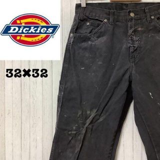 ディッキーズ(Dickies)のディッキーズ　ペインターパンツ　ワークパンツ　ブラック　黒　赤ロゴ　32/32(ペインターパンツ)