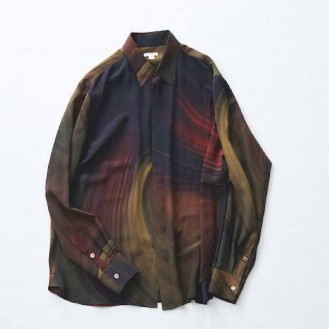 MASU MARBLE PRINT SHIRTS RED マーブルプリントシャツ