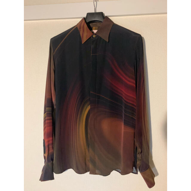 masu 20aw marble print shirts RED marble