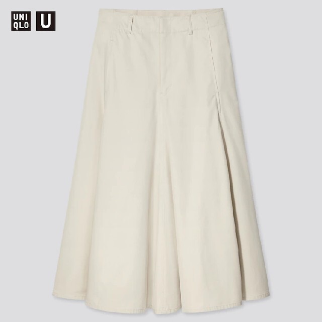 UNIQLO(ユニクロ)のUNIQLO コットンツイルフレアスカート レディースのスカート(ひざ丈スカート)の商品写真