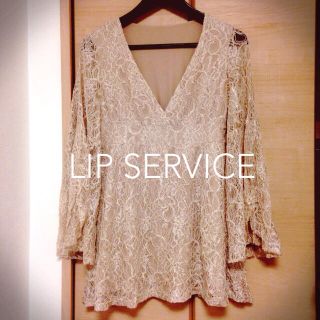 リップサービス(LIP SERVICE)の総レースフレアワンピース(ミニワンピース)