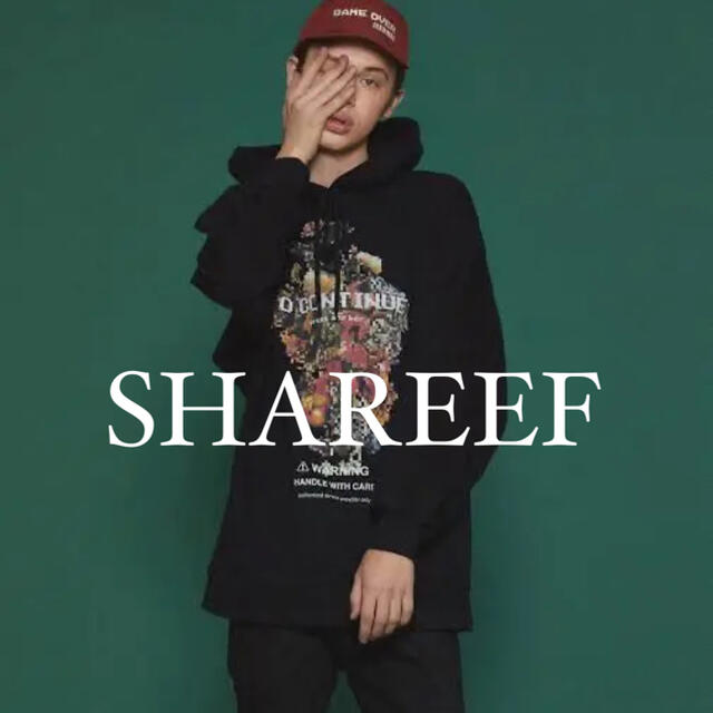 SHAREEF(シャリーフ)の【希少】SHAREEF  DOT FLOWER BIG HOODIE ブラック メンズのトップス(パーカー)の商品写真