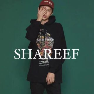 シャリーフ(SHAREEF)の【希少】SHAREEF  DOT FLOWER BIG HOODIE ブラック(パーカー)