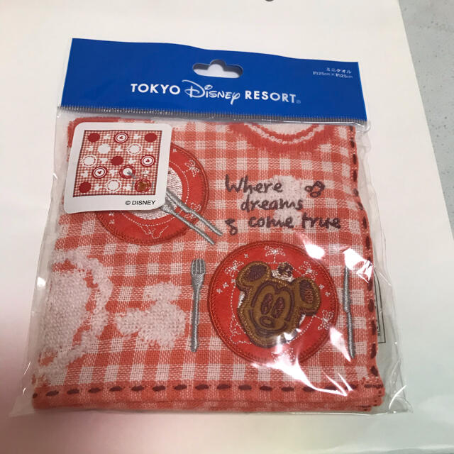 Disney(ディズニー)の9/25まで限定値下げ‼️ディズニーランド　タオルハンカチ　ワッフル柄 エンタメ/ホビーのおもちゃ/ぬいぐるみ(キャラクターグッズ)の商品写真